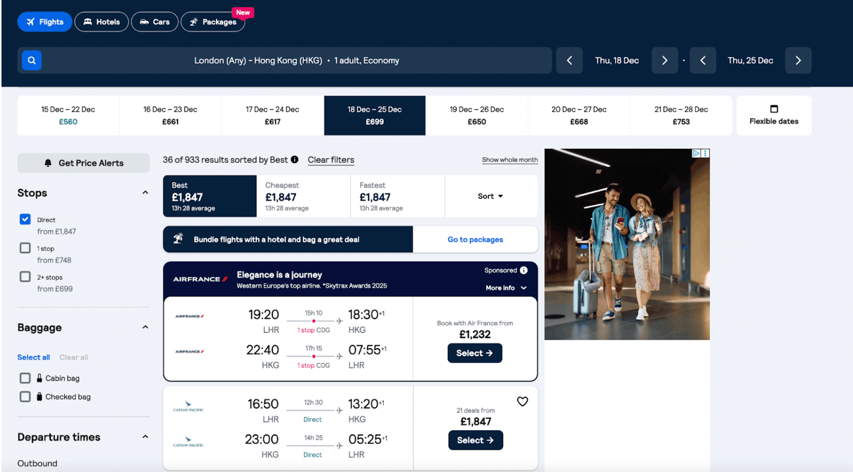 Skyscanner screenshot