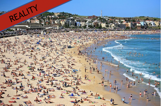 Bondi Beach - reality