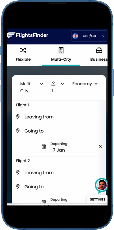 What is a multi-city flight?