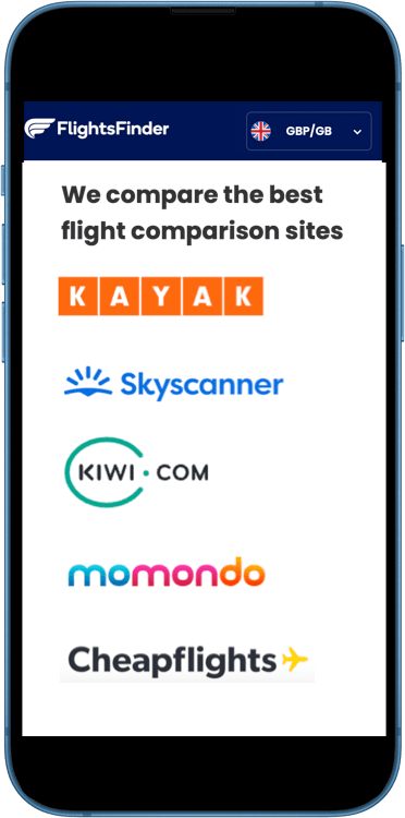 Which sites does FlightsFinder.com compare?